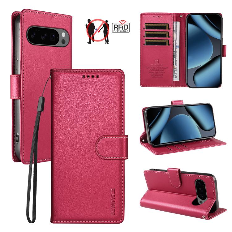 BETOPNICE Pearlescent RFID Vegan Leather Phone Case with Strap, For Google Pixel 11 Pro XL / 10 Pro XL, For Google Pixel 11 / 11 Pro / 10 / 10 Pro, For Google Pixel 10a, For Google Pixel 9a