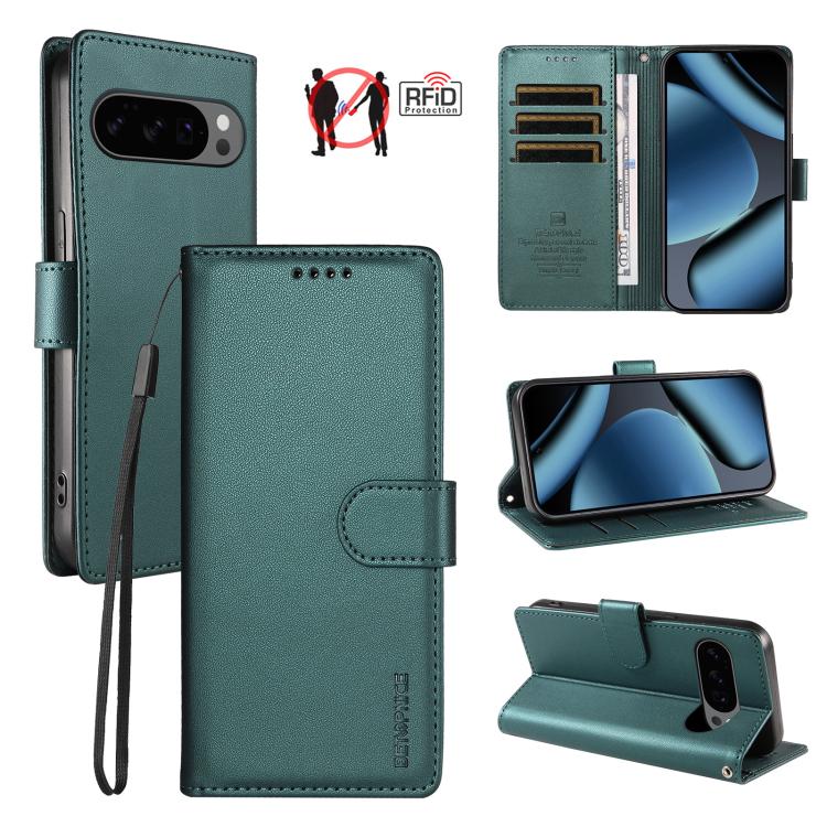 BETOPNICE Pearlescent RFID Vegan Leather Phone Case with Strap, For Google Pixel 11 Pro XL / 10 Pro XL, For Google Pixel 11 / 11 Pro / 10 / 10 Pro, For Google Pixel 10a, For Google Pixel 9a