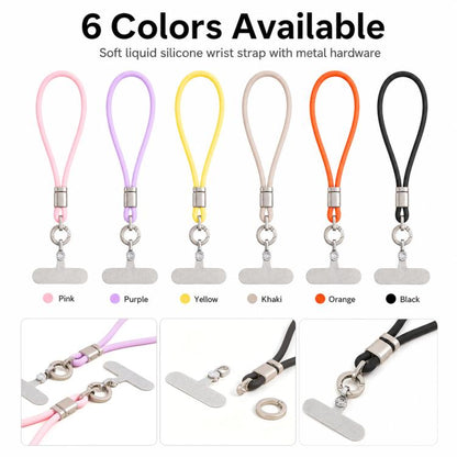 Silicone Wrist Strap Phone Lanyard with Tether Pad for Women Girls