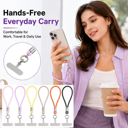 Silicone Wrist Strap Phone Lanyard with Tether Pad for Women Girls