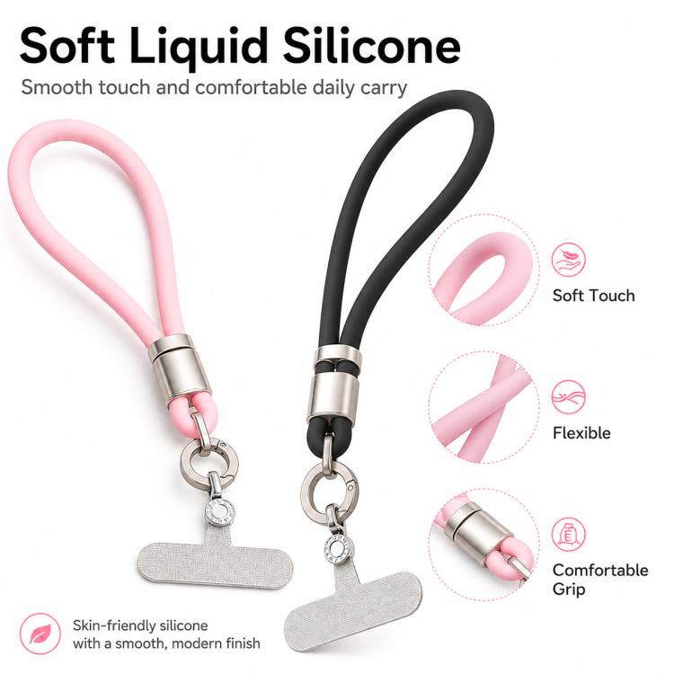 Silicone Wrist Strap Phone Lanyard with Tether Pad for Women Girls