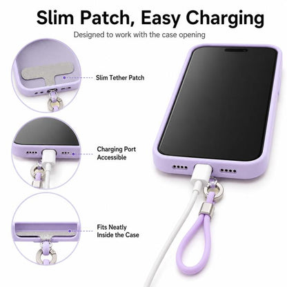 Silicone Wrist Strap Phone Lanyard with Tether Pad for Women Girls