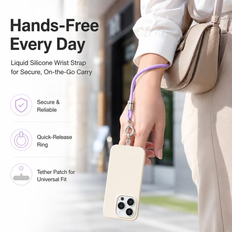 Silicone Wrist Strap Phone Lanyard with Tether Pad for Women Girls