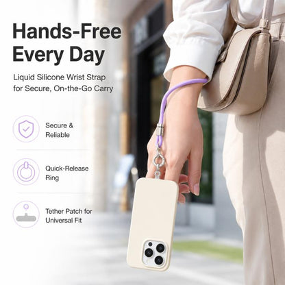 Silicone Wrist Strap Phone Lanyard with Tether Pad for Women Girls