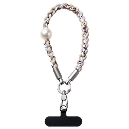 Braided Twist-Style Wrist Strap Phone Lanyard with Tether Pad for Women Girls