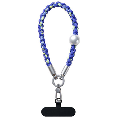 Braided Twist-Style Wrist Strap Phone Lanyard with Tether Pad for Women Girls