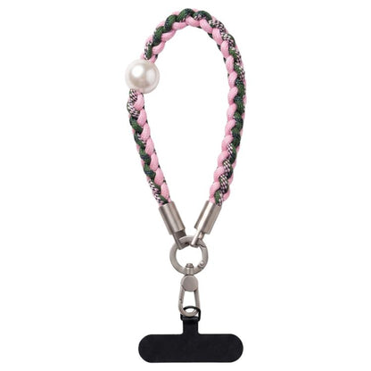 Braided Twist-Style Wrist Strap Phone Lanyard with Tether Pad for Women Girls