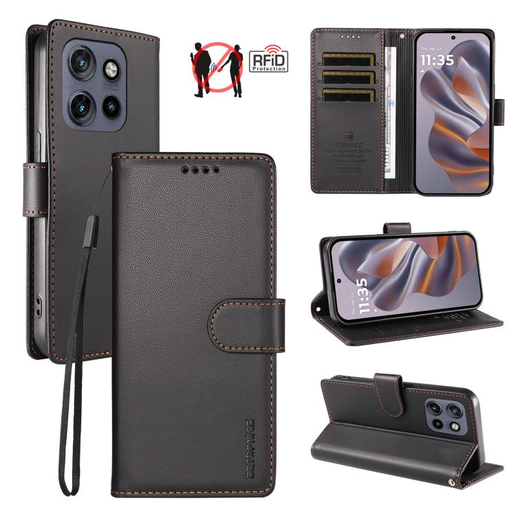 BETOPNICE Pearlescent RFID Vegan Leather Phone Case with Strap, For Motorola Edge 70 5G / Moto X70 Air 5G, For Motorola Moto Edge 5G 2026, For Motorola Moto G47 5G / G37 / G37 Power 5G, For Motorola Edge 70 Pro 5G                                       ...