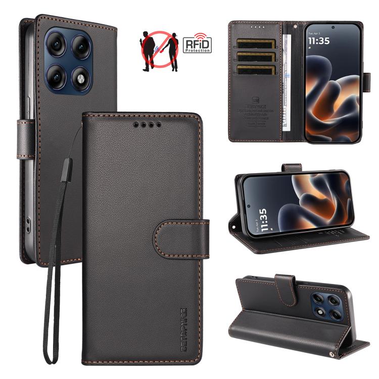 BETOPNICE Pearlescent RFID Vegan Leather Phone Case with Strap, For Motorola Edge 70 5G / Moto X70 Air 5G, For Motorola Moto Edge 5G 2026, For Motorola Moto G47 5G / G37 / G37 Power 5G, For Motorola Edge 70 Pro 5G                                       ...