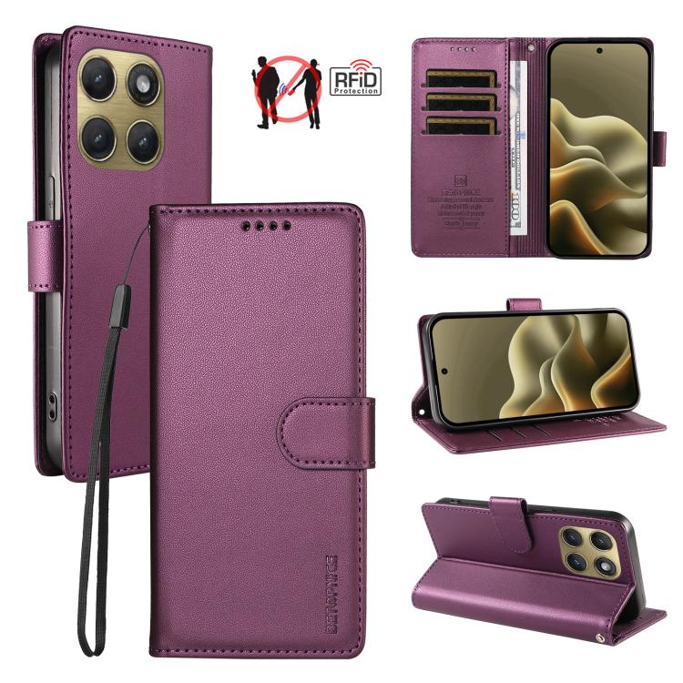 BETOPNICE Pearlescent RFID Vegan Leather Phone Case with Strap, For Motorola Edge 70 5G / Moto X70 Air 5G, For Motorola Moto Edge 5G 2026, For Motorola Moto G47 5G / G37 / G37 Power 5G, For Motorola Edge 70 Pro 5G                                       ...