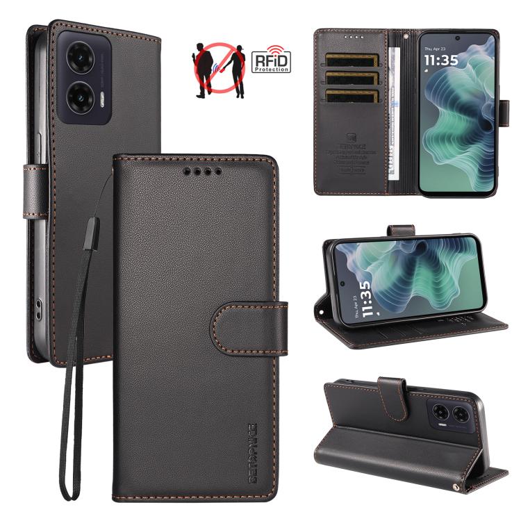 BETOPNICE Pearlescent RFID Vegan Leather Phone Case with Strap, For Motorola Edge 70 5G / Moto X70 Air 5G, For Motorola Moto Edge 5G 2026, For Motorola Moto G47 5G / G37 / G37 Power 5G, For Motorola Edge 70 Pro 5G                                       ...