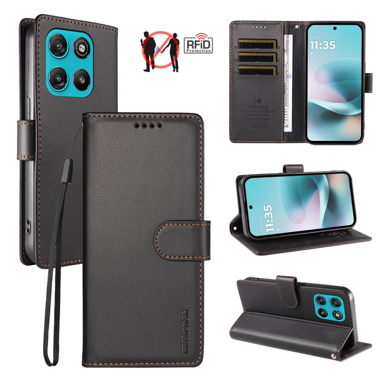 BETOPNICE Pearlescent RFID Vegan Leather Phone Case with Strap, For Motorola Edge 70 5G / Moto X70 Air 5G, For Motorola Moto Edge 5G 2026, For Motorola Moto G47 5G / G37 / G37 Power 5G, For Motorola Edge 70 Pro 5G                                       ...