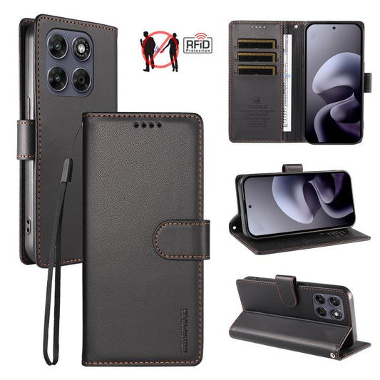 BETOPNICE Pearlescent RFID Vegan Leather Phone Case with Strap, For Motorola Moto G Max / G87 / G77 / G67 5G, For Motorola Edge 70 5G / Moto X70 Air 5G, For Motorola Moto Edge 5G 2026, For Motorola Moto G47 5G / G37 / G37 Power 5G                      ...