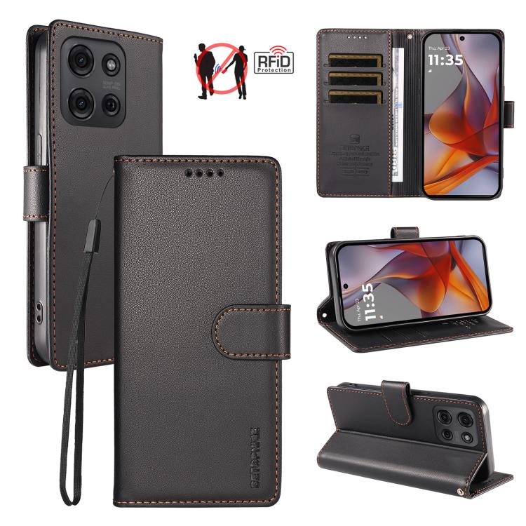 BETOPNICE Pearlescent RFID Vegan Leather Phone Case with Strap, For Motorola Edge 70 5G / Moto X70 Air 5G, For Motorola Moto Edge 5G 2026, For Motorola Moto G47 5G / G37 / G37 Power 5G, For Motorola Edge 70 Pro 5G                                       ...