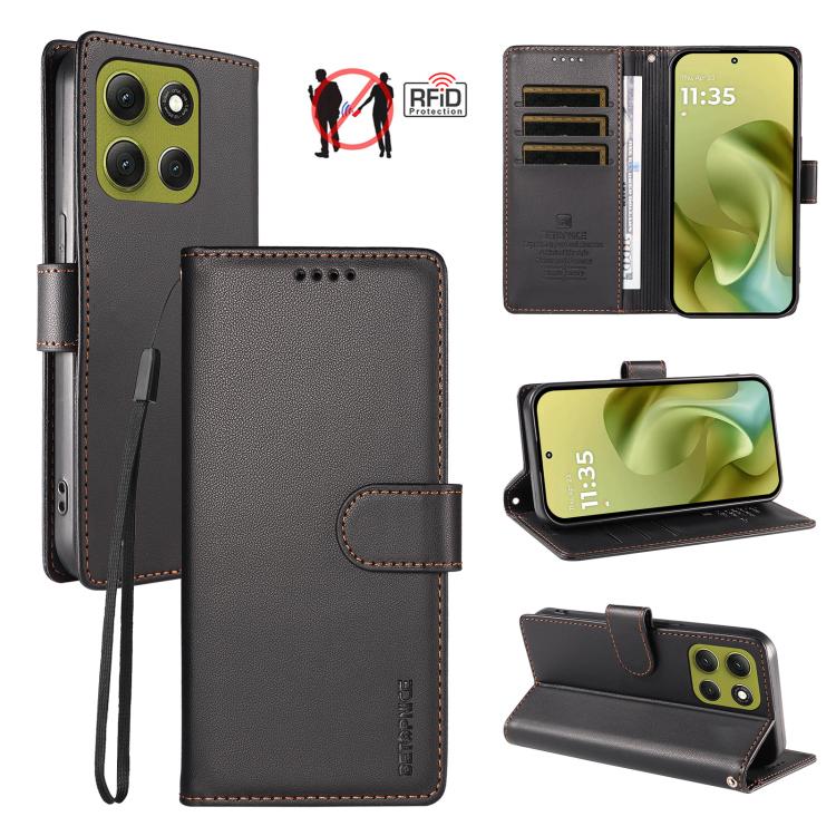 BETOPNICE Pearlescent RFID Vegan Leather Phone Case with Strap, For Motorola Edge 70 5G / Moto X70 Air 5G, For Motorola Moto Edge 5G 2026, For Motorola Moto G47 5G / G37 / G37 Power 5G, For Motorola Edge 70 Pro 5G                                       ...