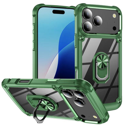 TPU + PC Lens Protection Phone Case with Ring Holder, For iPhone 18 Pro, For iPhone 18 Pro Max, For iPhone 17 Pro