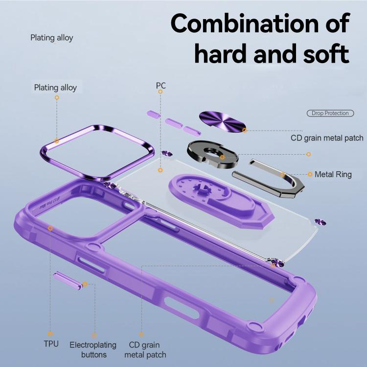TPU + PC Lens Protection Phone Case with Ring Holder, For iPhone 18 Pro, For iPhone 18 Pro Max, For iPhone 17 Pro
