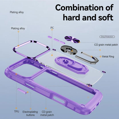 TPU + PC Lens Protection Phone Case with Ring Holder, For iPhone 18 Pro, For iPhone 18 Pro Max, For iPhone 17 Pro