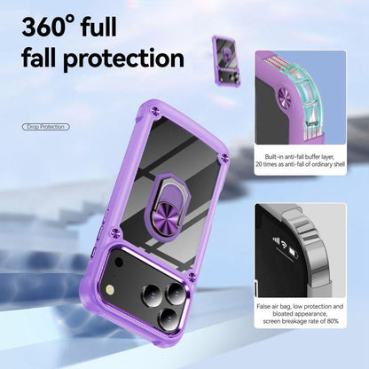 TPU + PC Lens Protection Phone Case with Ring Holder, For iPhone 18 Pro, For iPhone 18 Pro Max, For iPhone 17 Pro