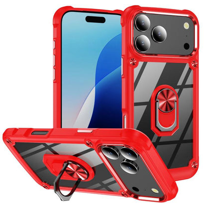 TPU + PC Lens Protection Phone Case with Ring Holder, For iPhone 18 Pro, For iPhone 18 Pro Max, For iPhone 17 Pro