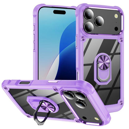 TPU + PC Lens Protection Phone Case with Ring Holder, For iPhone 18 Pro, For iPhone 18 Pro Max, For iPhone 17 Pro