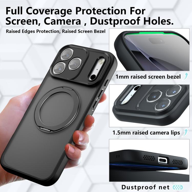 Armor Magnetic Holder PC Hybrid TPU Phone Case, For iPhone 18 Pro, For iPhone 18 Pro Max, For iPhone 17 Pro Max, For iPhone 17 Pro