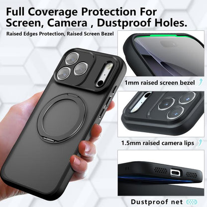 Armor Magnetic Holder PC Hybrid TPU Phone Case, For iPhone 18 Pro, For iPhone 18 Pro Max, For iPhone 17 Pro Max, For iPhone 17 Pro