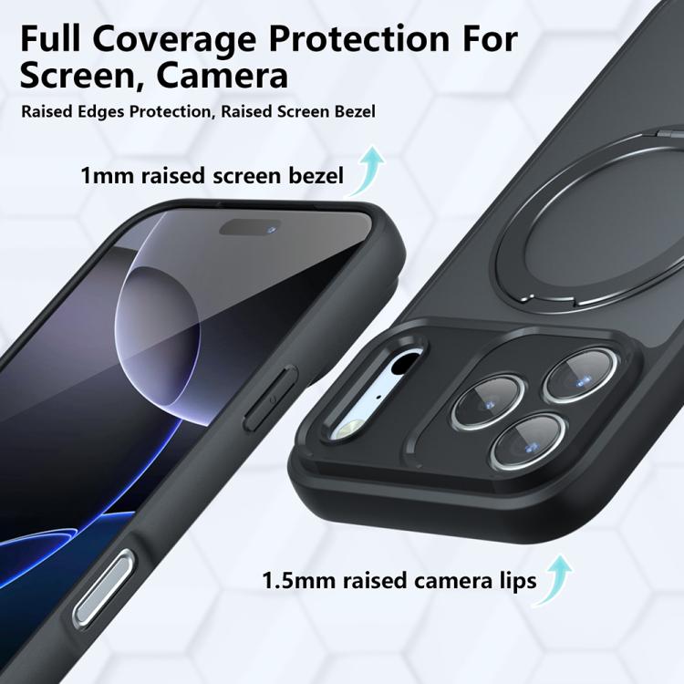 Armor Magnetic Holder PC Hybrid TPU Phone Case, For iPhone 18 Pro, For iPhone 18 Pro Max, For iPhone 17 Pro Max, For iPhone 17 Pro