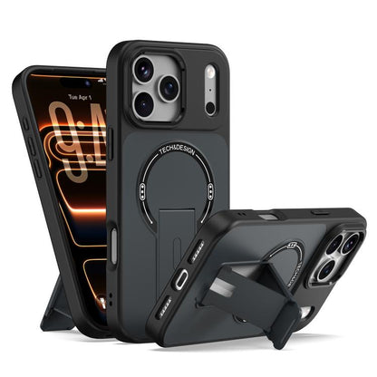Skin-Feel TPU Hybrid PC Magnetic Phone Case with Kickstand, For iPhone 18 Pro, For iPhone 18 Pro Max