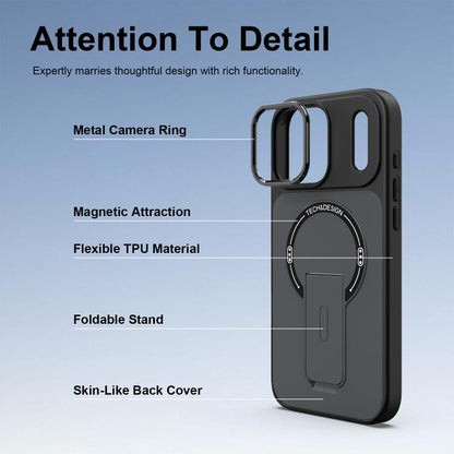Skin-Feel TPU Hybrid PC Magnetic Phone Case with Kickstand, For iPhone 18 Pro, For iPhone 18 Pro Max