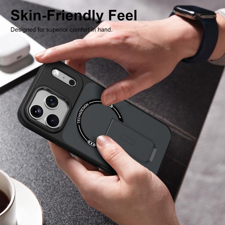 Skin-Feel TPU Hybrid PC Magnetic Phone Case with Kickstand, For iPhone 18 Pro, For iPhone 18 Pro Max