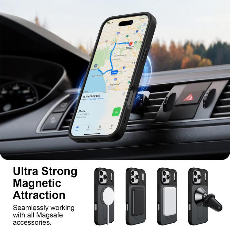 Skin-Feel TPU Hybrid PC Magnetic Phone Case with Kickstand, For iPhone 18 Pro, For iPhone 18 Pro Max