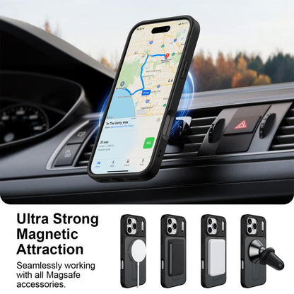 Skin-Feel TPU Hybrid PC Magnetic Phone Case with Kickstand, For iPhone 18 Pro, For iPhone 18 Pro Max