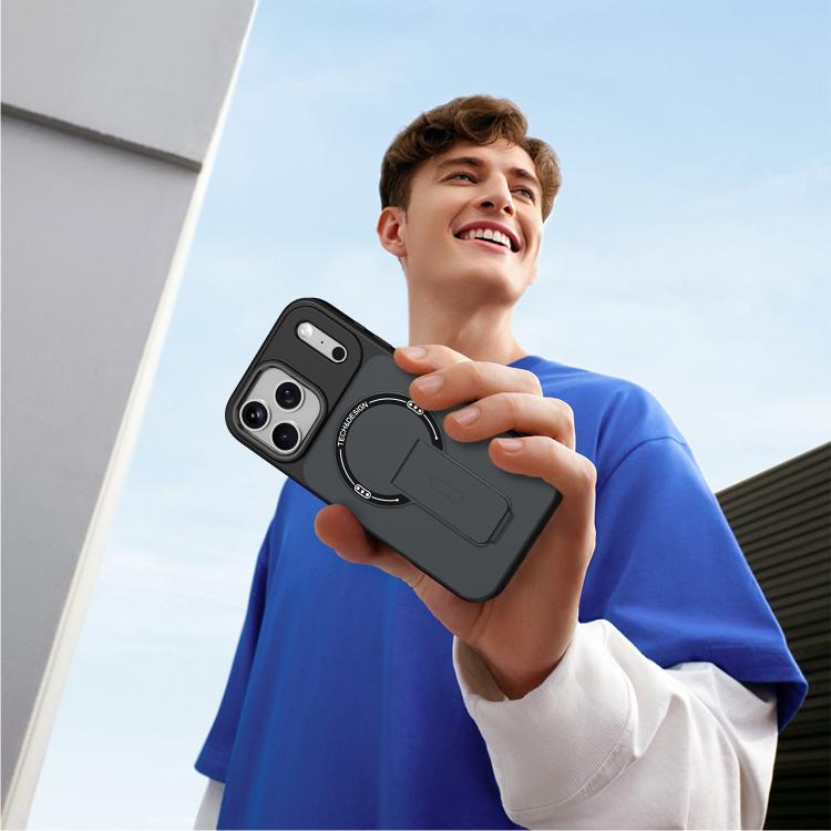 Skin-Feel TPU Hybrid PC Magnetic Phone Case with Kickstand, For iPhone 18 Pro, For iPhone 18 Pro Max