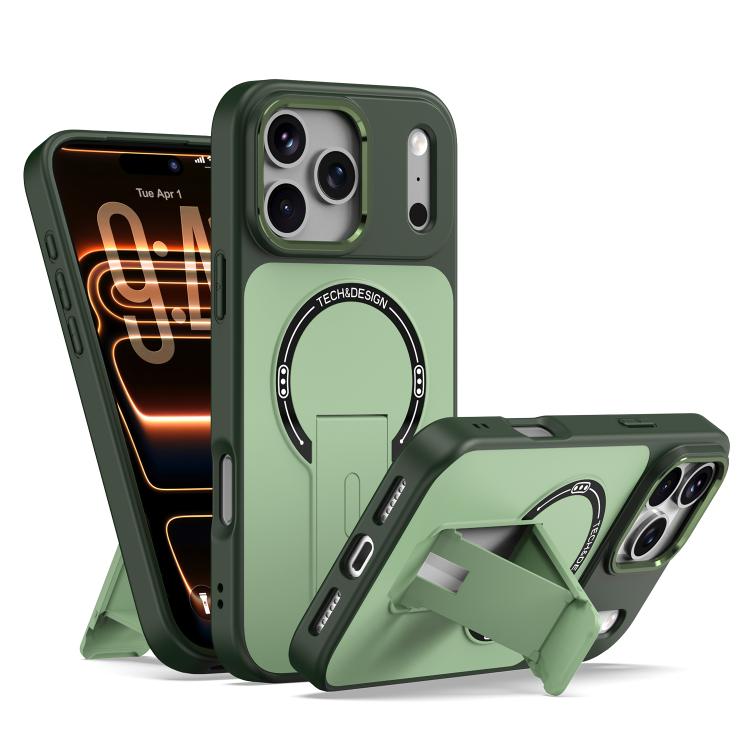 Skin-Feel TPU Hybrid PC Magnetic Phone Case with Kickstand, For iPhone 18 Pro, For iPhone 18 Pro Max