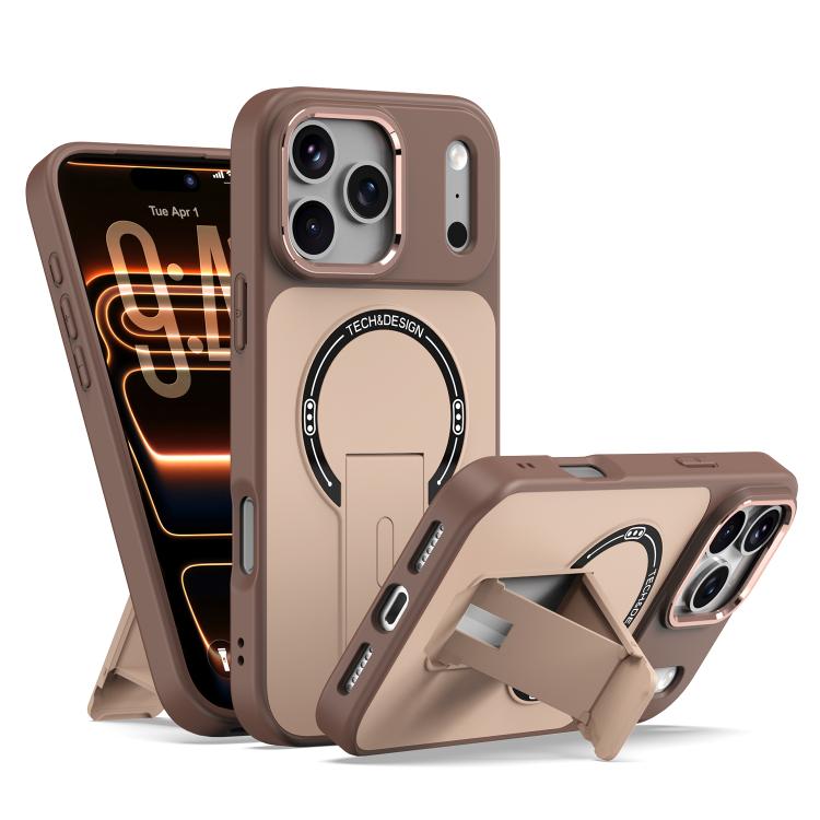 Skin-Feel TPU Hybrid PC Magnetic Phone Case with Kickstand, For iPhone 18 Pro, For iPhone 18 Pro Max