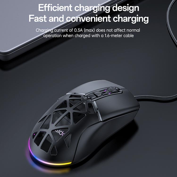 Yesido KB46 Wired 2.4G Bluetooth RGB 3 Modes Rechargeable Mouse