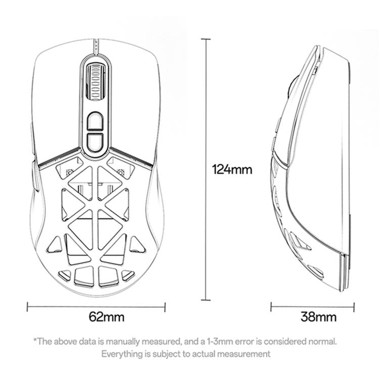 Yesido KB46 Wired 2.4G Bluetooth RGB 3 Modes Rechargeable Mouse