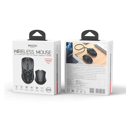 Yesido KB46 Wired 2.4G Bluetooth RGB 3 Modes Rechargeable Mouse