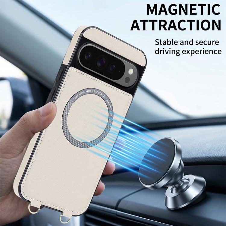 Rhombic Card Bag Magnetic Phone Case with Crossbody & Wrist Strap, For Google Pixel 10 Pro XL / 9 Pro XL