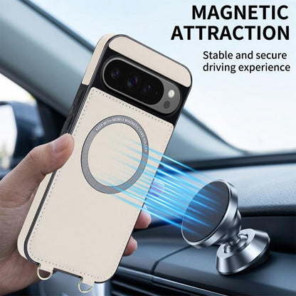 Rhombic Card Bag Magnetic Phone Case with Crossbody & Wrist Strap, For Google Pixel 10 Pro XL / 9 Pro XL