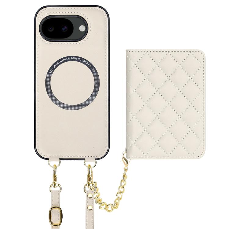 Rhombic Card Bag Magnetic Phone Case with Crossbody & Wrist Strap, For Google Pixel 10a, For Google Pixel 10 Pro XL / 9 Pro XL, For Google Pixel 10 / 10 Pro / 9 / 9 Pro, For Google Pixel 9a, For Google Pixel 8a, For Google Pixel 8 Pro, For Google Pixel 8