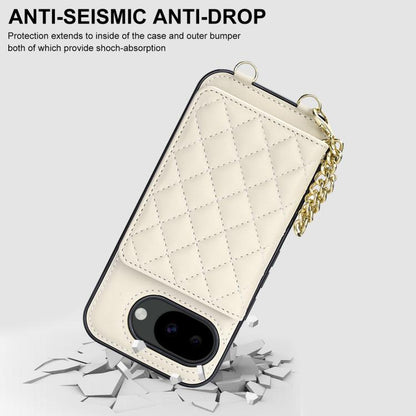 Rhombic Card Bag Magnetic Phone Case with Crossbody & Wrist Strap, For Google Pixel 10a, For Google Pixel 10 Pro XL / 9 Pro XL, For Google Pixel 10 / 10 Pro / 9 / 9 Pro, For Google Pixel 9a, For Google Pixel 8a, For Google Pixel 8 Pro, For Google Pixel 8