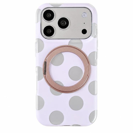 Dot Pattern 360 Ring Holder Magnetic Phone Case, For iPhone 18 Pro / 17 Pro, For iPhone 18 Pro Max / 17 Pro Max, For iPhone 17, For iPhone 16 Pro Max, For iPhone 16 Pro, For iPhone 16, For iPhone 15 Pro Max, For iPhone 15 Pro, For iPhone 15, For iPhone...