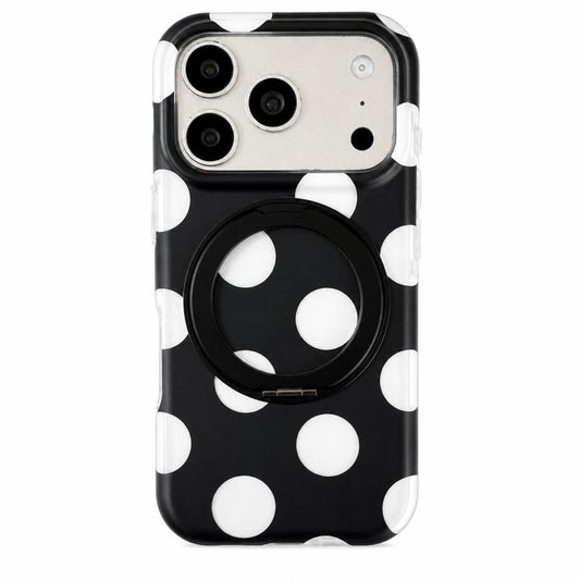 Dot Pattern 360 Ring Holder Magnetic Phone Case, For iPhone 18 Pro / 17 Pro, For iPhone 18 Pro Max / 17 Pro Max, For iPhone 17, For iPhone 16 Pro Max, For iPhone 16 Pro, For iPhone 16, For iPhone 15 Pro Max, For iPhone 15 Pro, For iPhone 15, For iPhone...