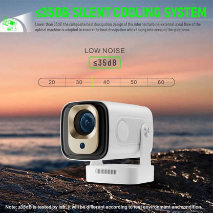 HY260 Pro 4K 1080P Portable Dual-Band WiFi Wireless Screen Mirroring HD Projector, EU Plug, US Plug, UK Plug, AU Plug
