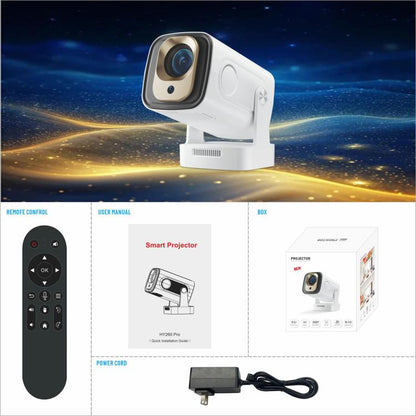 HY260 Pro 4K 1080P Portable Dual-Band WiFi Wireless Screen Mirroring HD Projector, EU Plug, US Plug, UK Plug, AU Plug