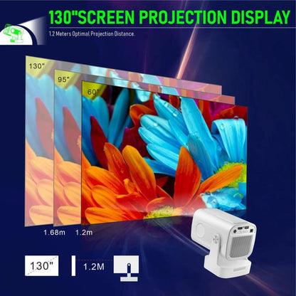 HY260 Pro 4K 1080P Portable Dual-Band WiFi Wireless Screen Mirroring HD Projector, EU Plug, US Plug, UK Plug, AU Plug