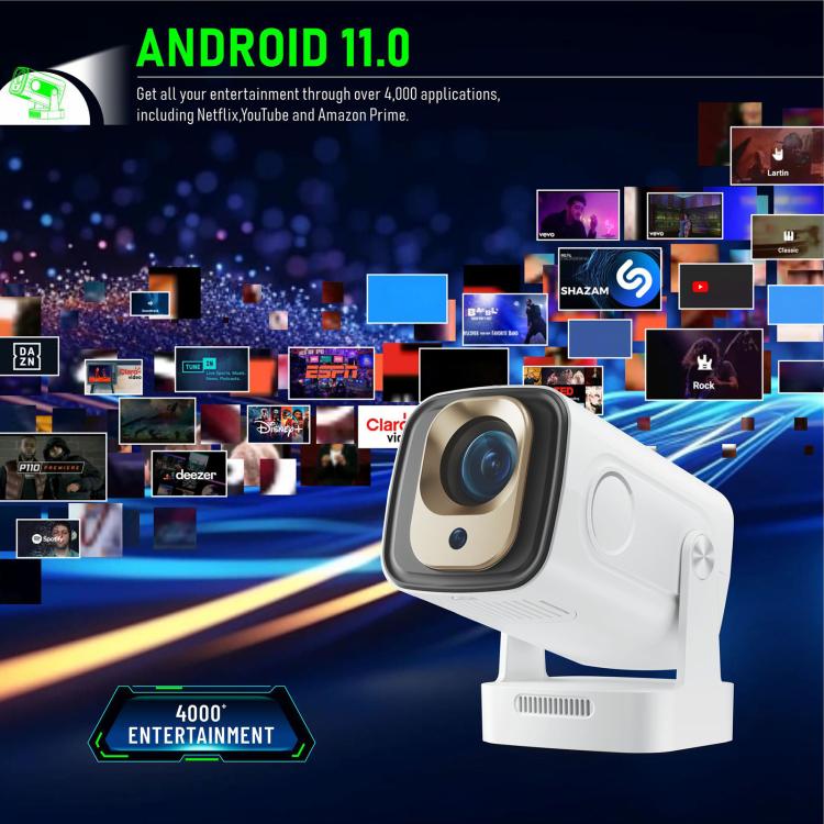 HY260 Pro 4K 1080P Portable Dual-Band WiFi Wireless Screen Mirroring HD Projector, EU Plug, US Plug, UK Plug, AU Plug