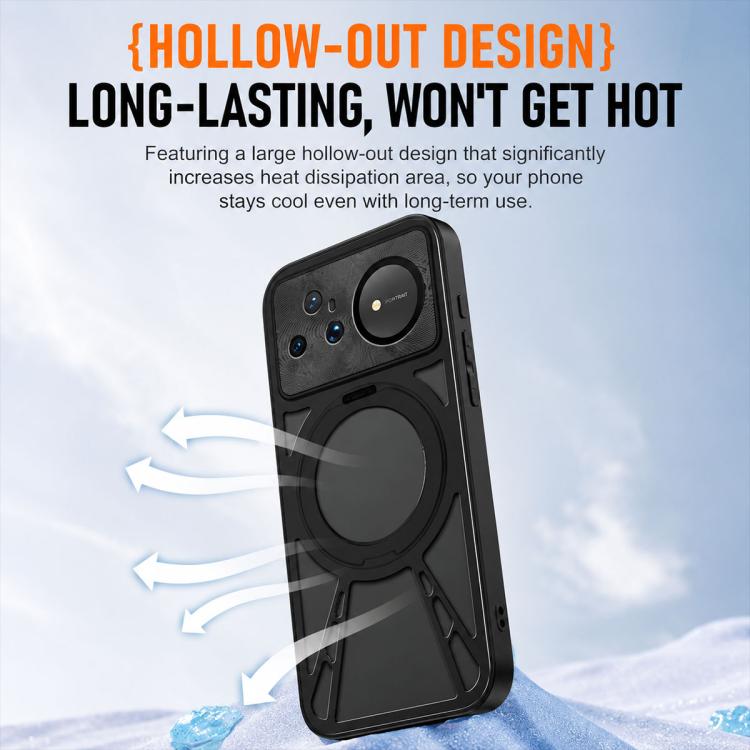 Silicone Cooling Hollow Metal MagSafe Phone Case, For Huawei nova 16 Ultra, For Huawei nova 16 Pro, For Huawei nova 16z, For Huawei nova 16